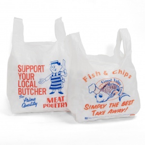 Fish and Chip Vest Carrier Bags